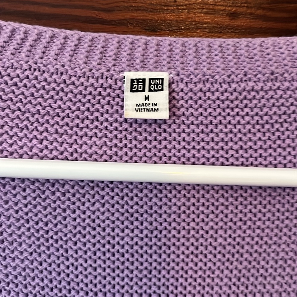 Uniqlo cotton blend knit sweater size M - Picture 2 of 7